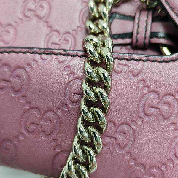 Emily Chain Monogram Calfskin Pink