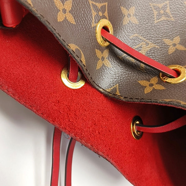 NÉONOÉ MM Monogram Coated Canvas Brown
