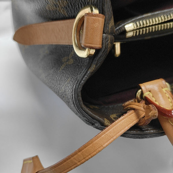 MONTAIGNE BB Monogram Coated Canvas Brown