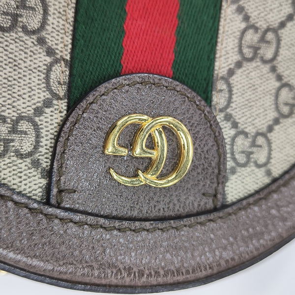 Ophidia Mini Monogram Coated Canvas Beige