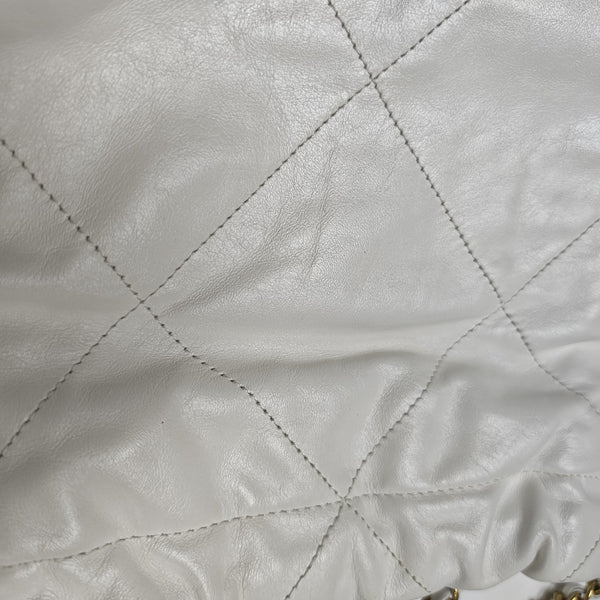 CHANEL 22 Mini Quilted Calfskin White