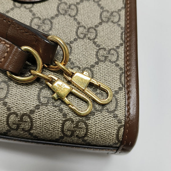 Retro Mini Monogram Coated Canvas Beige