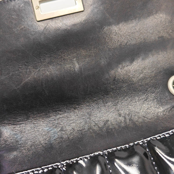 Authenticated pre-owned 2.55 Quilted Patent Leather Black - Shoulder Bag at Looply