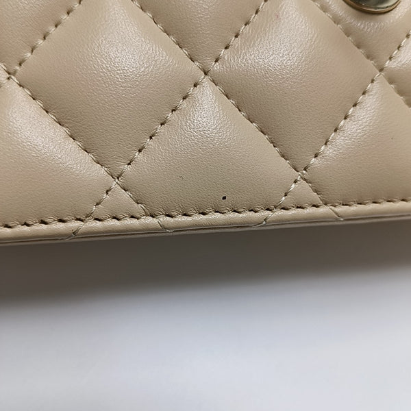 WOC Quilted Lambskin Beige