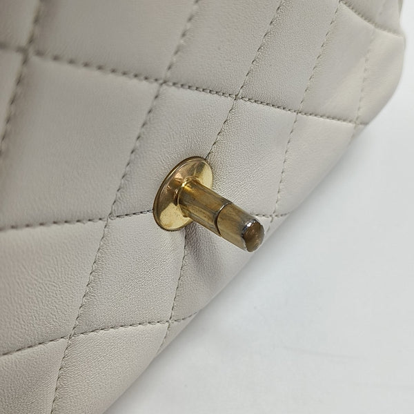 Quilted Lambskin White