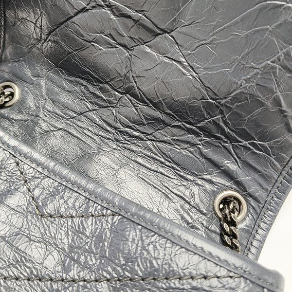 NIKI Mini Chevron Calfskin Gray