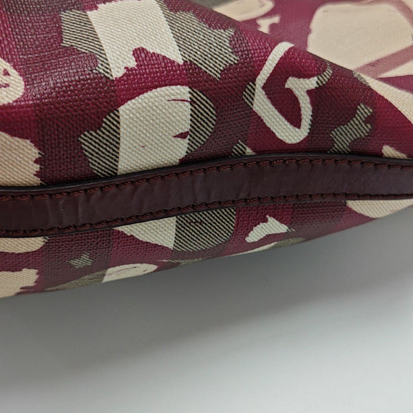 Coated Canvas Tote Bag Red