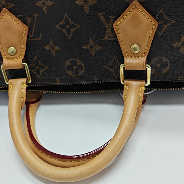 SPEEDY 30 Monogram Coated Canvas Brown