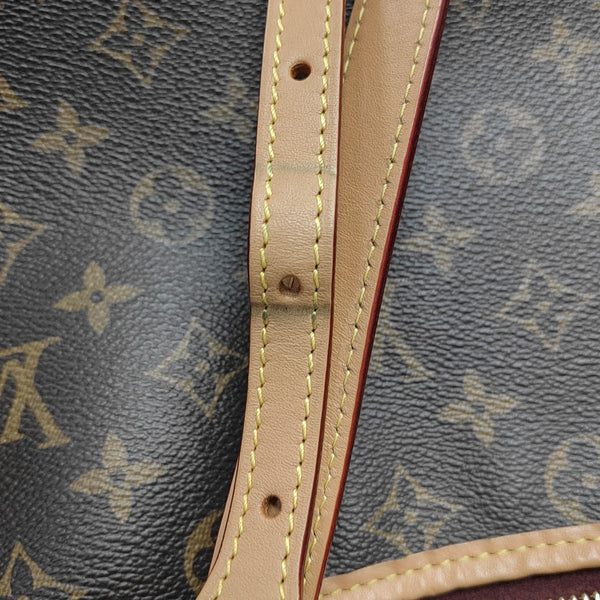 CARRYALL Small Monogram Coated Canvas Brown