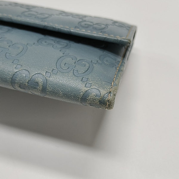Monogram Leather Wallet Blue