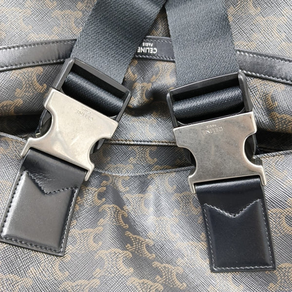 Coated Canvas Backpack Brown