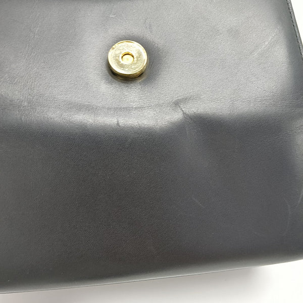 Calfskin Top Handle Bag Black