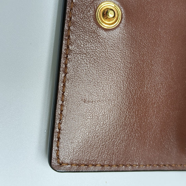 Coated Canvas Shoulder Bag Brown