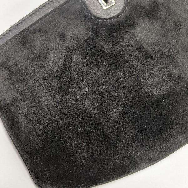 Suede Crossbody Bag Black
