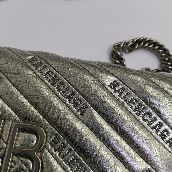 BB Quilted Calfskin Silver