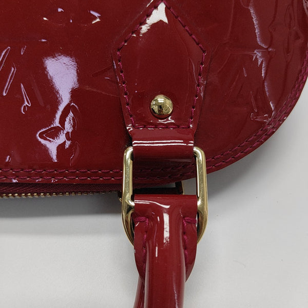 ALMA BB Monogram Patent Leather Red