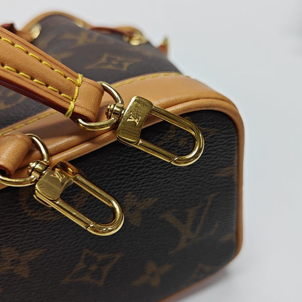 NOÉ Nano Monogram Coated Canvas Brown