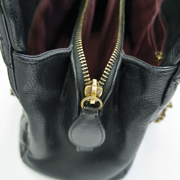 Quilted Calfskin Tote Bag Black