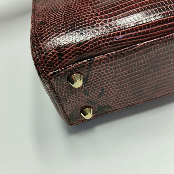 Lady Dior Mini Lizard Red