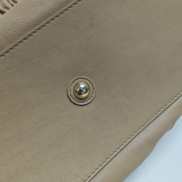 Quilted Calfskin Tote Bag Beige
