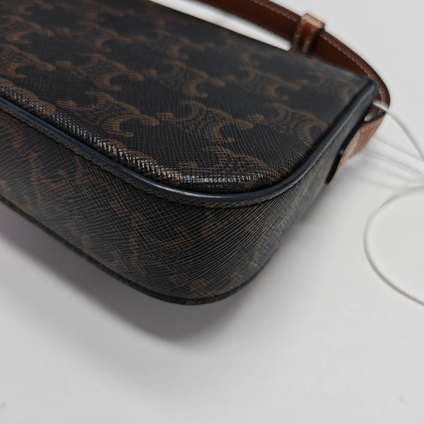 TRIOMPHE Small Coated Canvas Brown