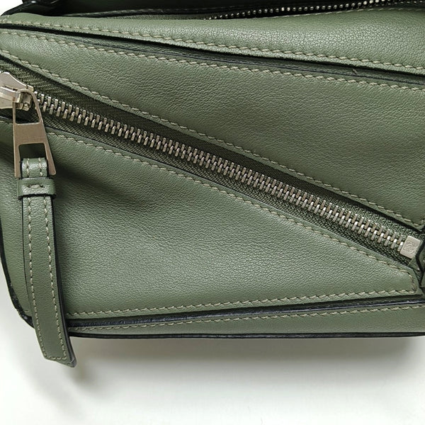 Authenticated pre-owned Puzzle Mini Calfskin Green - Belt Bag at Looply