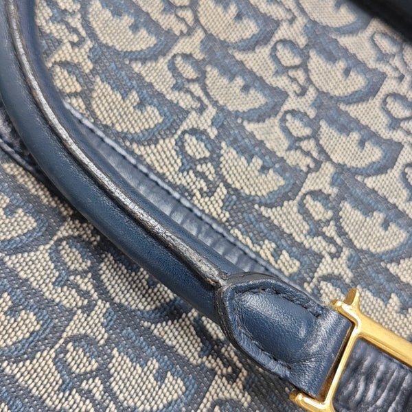 Vintage Tote Oblique Fabric Blue