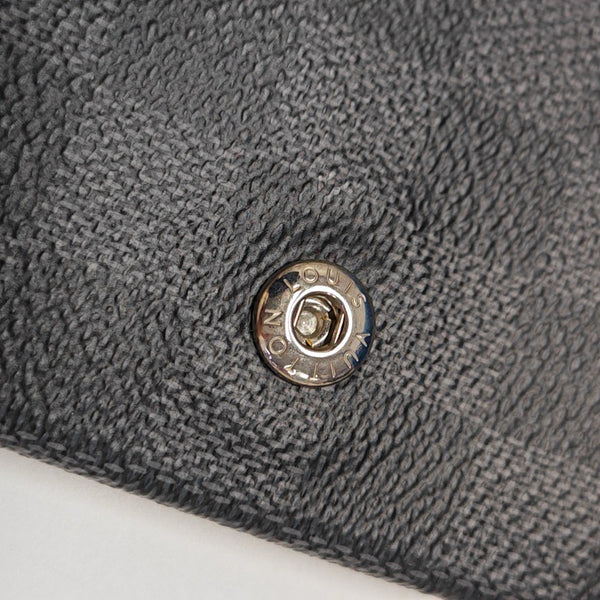ALPHA Damier Graphite Coated Canvas Gray Wallet