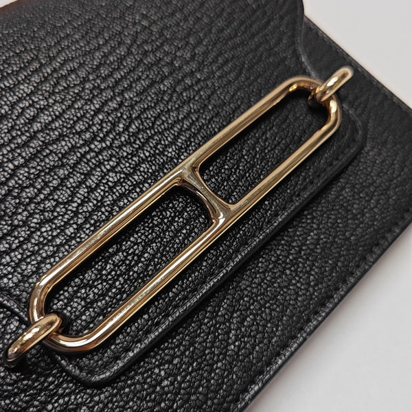 Roulis Slim Chèvre Mysore Black Wallet