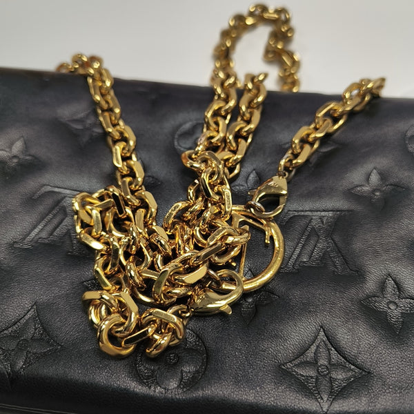 COUSSIN Monogram Lambskin Black