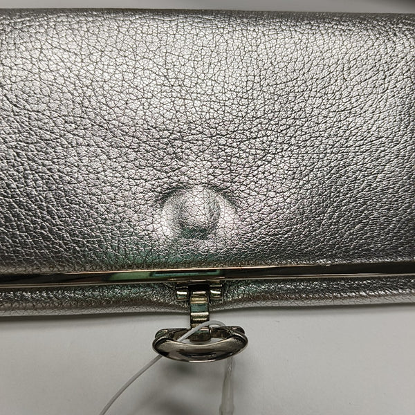 Authenticated pre-owned Gancini Calfskin Silver Wallet - Wallet at Looply