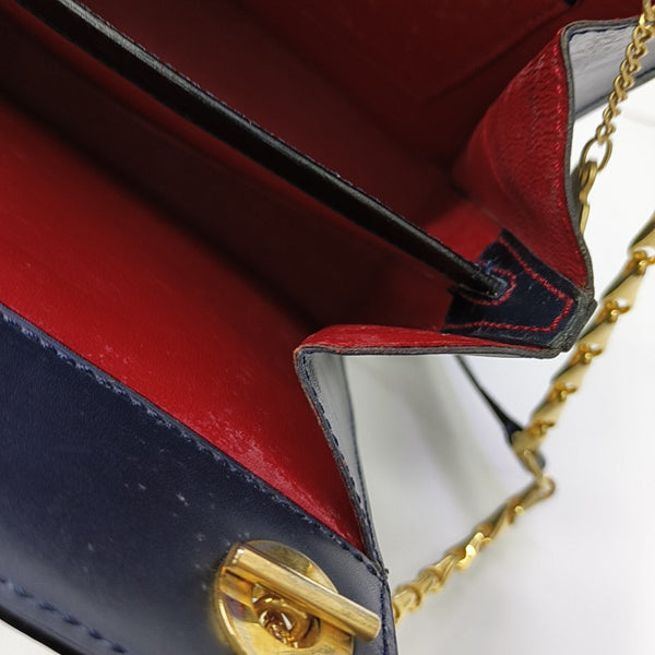 Calfskin Shoulder Bag Blue