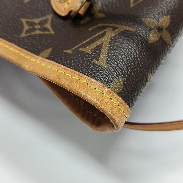 NEVERFULL MM Monogram Coated Canvas Brown