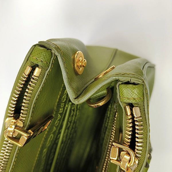 Galleria Small Saffiano Calfskin Green