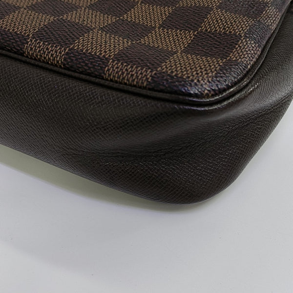 TROUSSE MAKE UP Damier Ebene Coated Canvas Brown