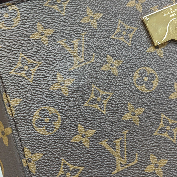 CLUNY MM Monogram Coated Canvas Brown