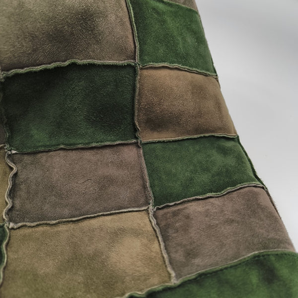 Suede Top Handle Bag Green