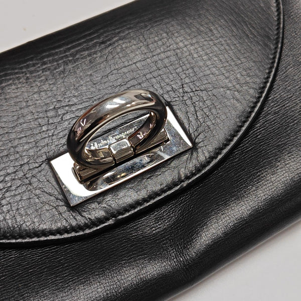 Calfskin Shoulder Bag Black