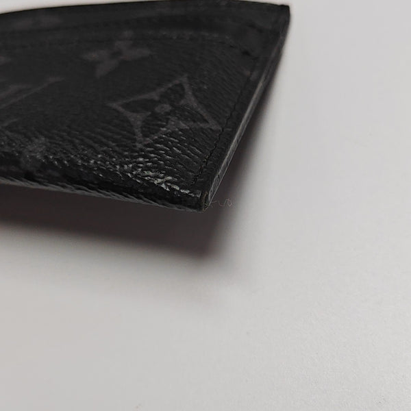 Monogram Coated Canvas Card Holder Black