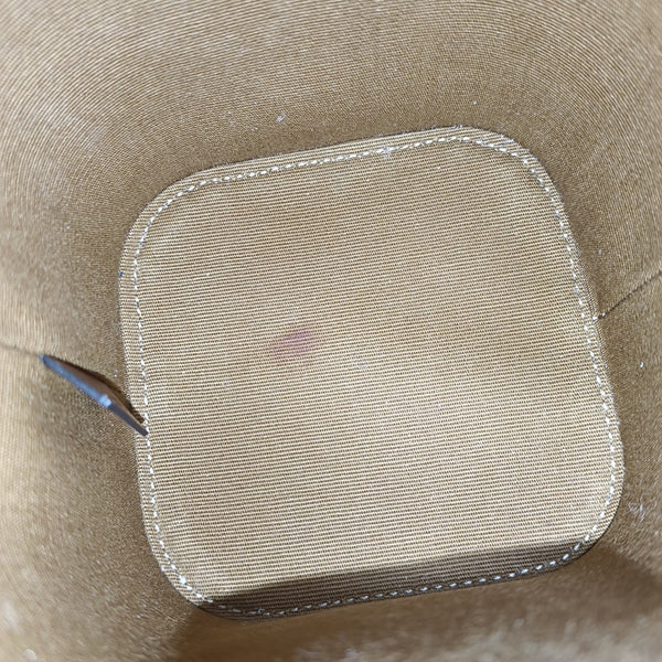 Coated Canvas Shoulder Bag Brown