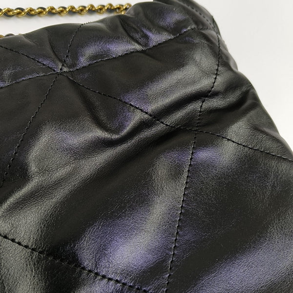 CHANEL 22 Mini Quilted Calfskin Black