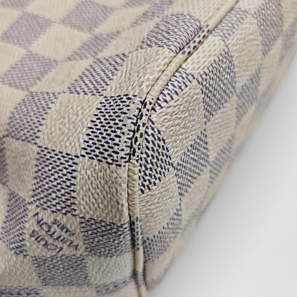 NEVERFULL PM Damier Azur Coated Canvas White