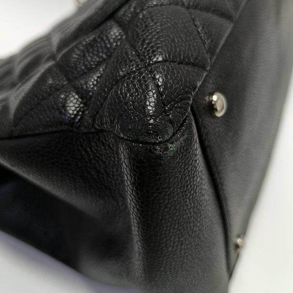 CHANEL GST Extra Large Quilted Grained Calfskin Black
