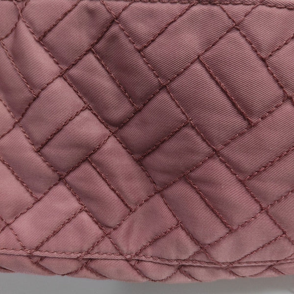 Quilted Nylon Shoulder Bag Pink
