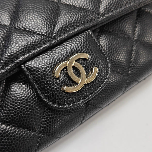 Quilted Grained Calfskin Black