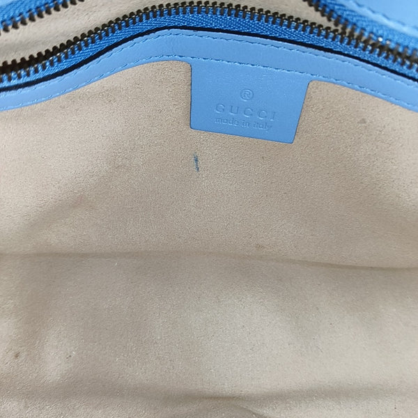 GG Marmont Medium Quilted Calfskin Blue