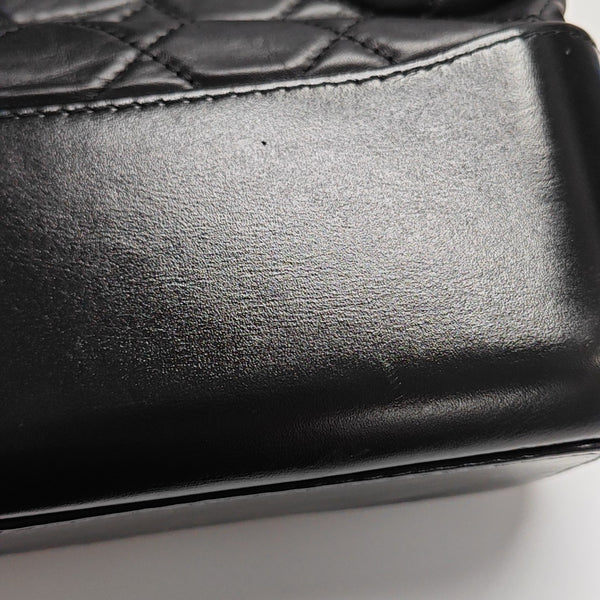 Quilted Calfskin Shoulder Bag Black