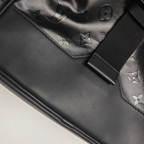CHRISTOPHER Monogram Coated Canvas Black
