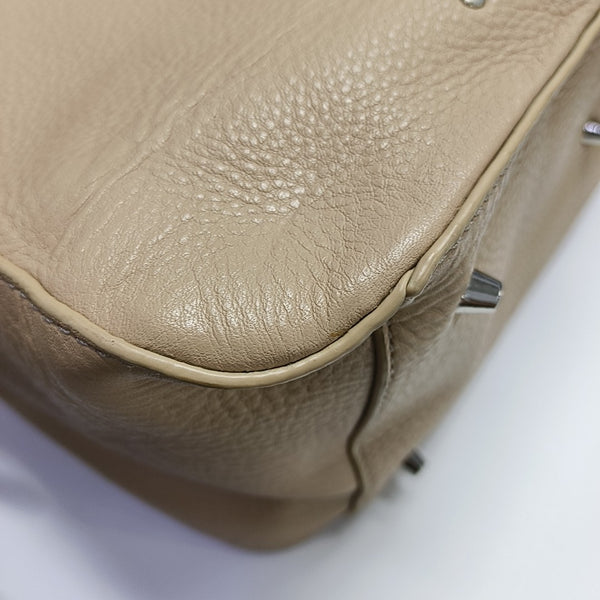 Calfskin Shoulder Bag Beige