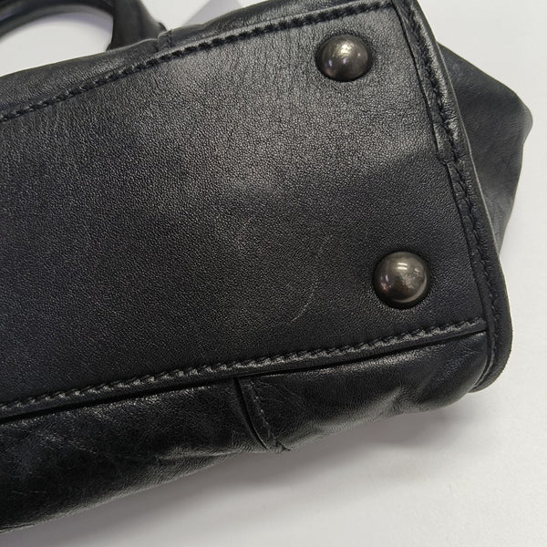 Calfskin Shoulder Bag Black